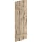 Ekena Millwork Pecky Cypress 3 Board Joined Board-n-Batten w/Elliptical Top Faux Wood Shutters, 16 1/2"W x 32"H SHUBJL16X32PCPR - alternate 7